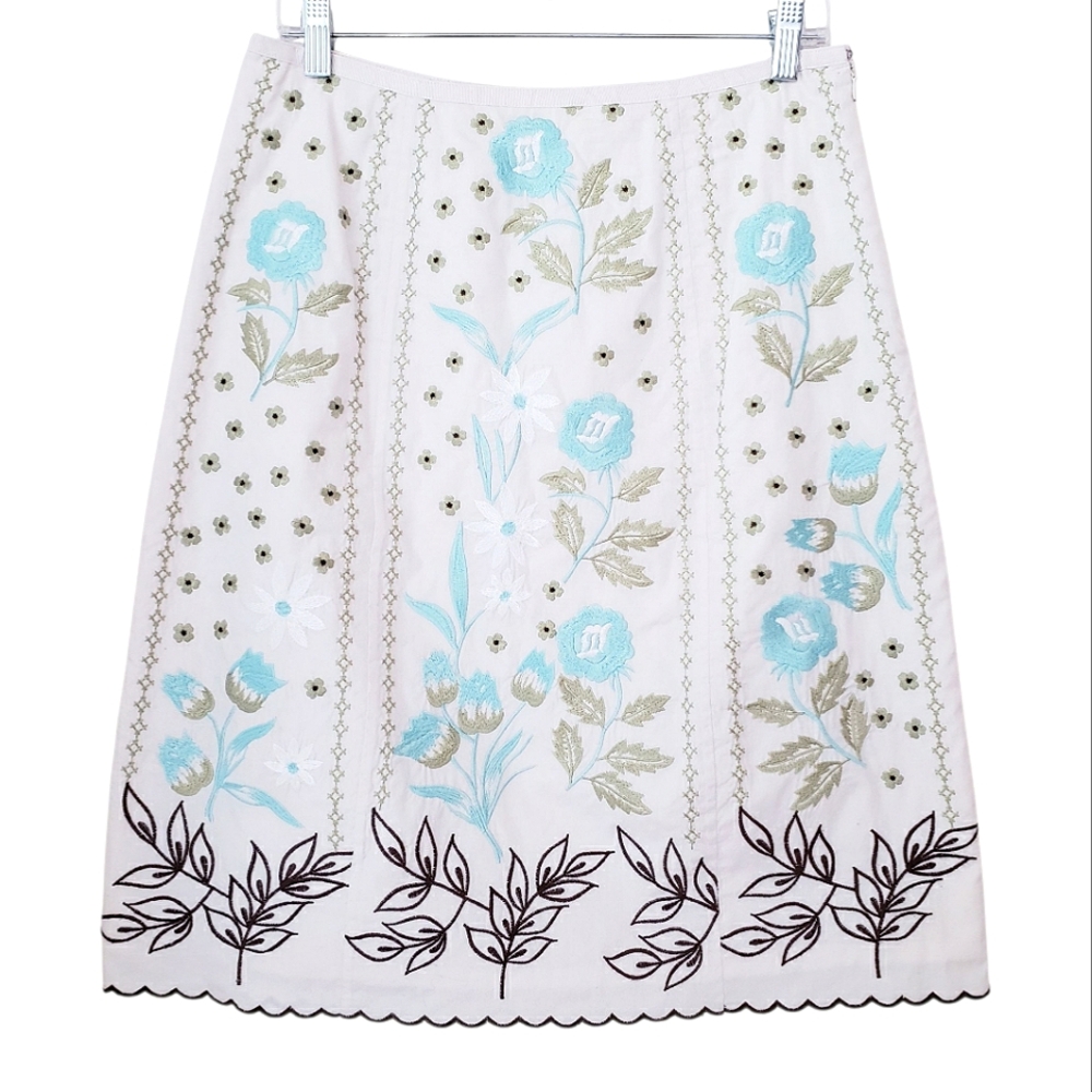 Vintage Harolds Floral Embroidered Skirt